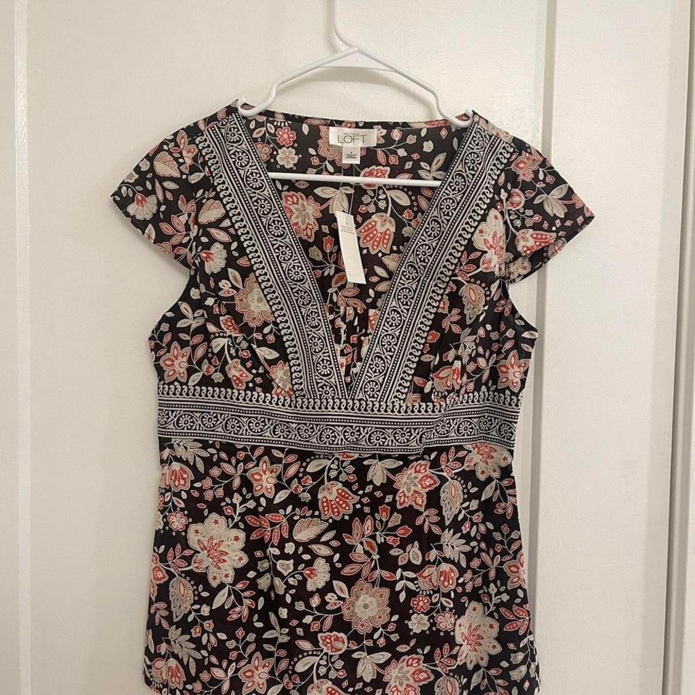 Y2K‎ Style Boho Babydoll Ann Taylor Blouse Cottagecore